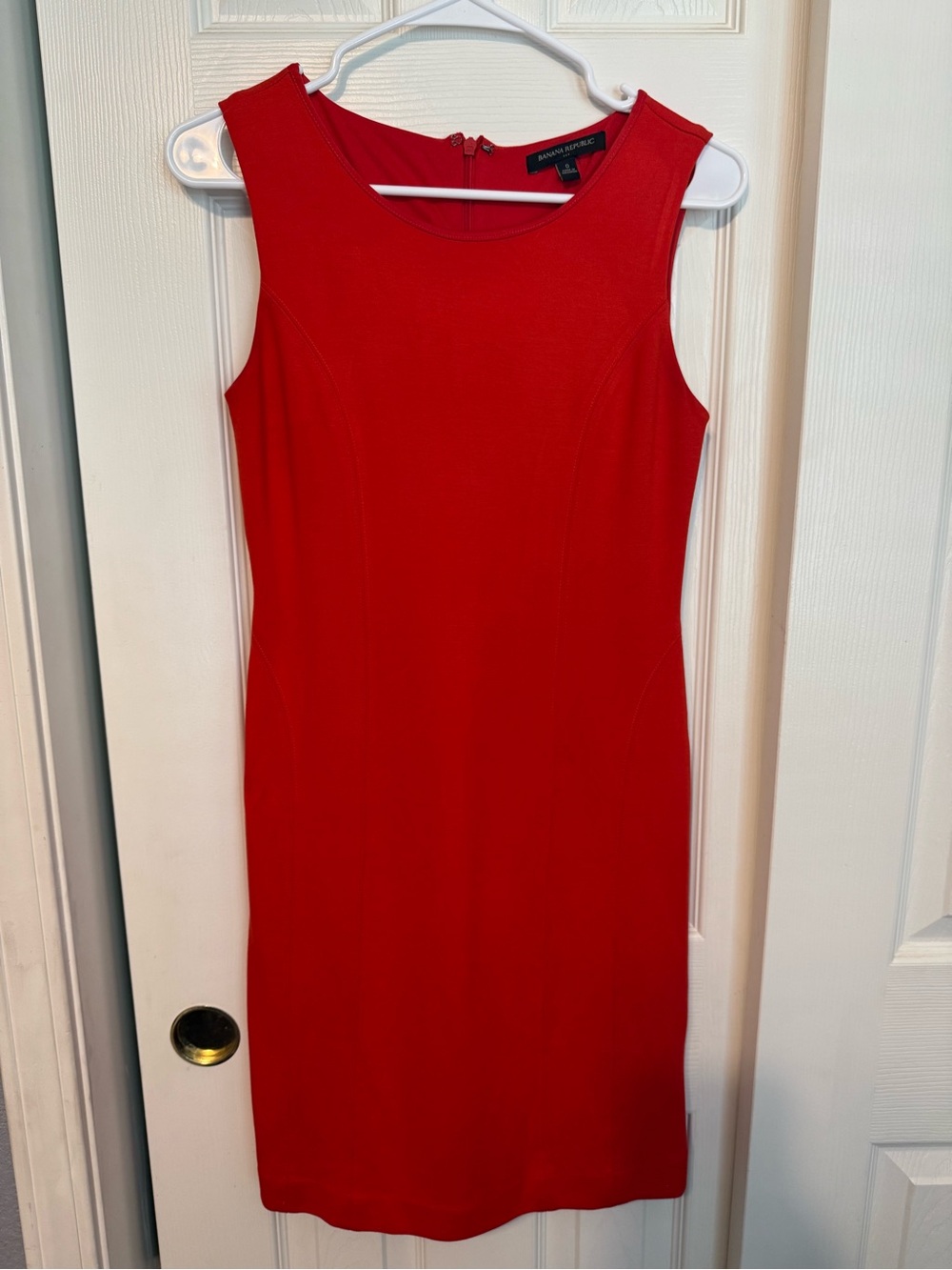 Banana Republic bright orange Sleeveless Sheath Dress